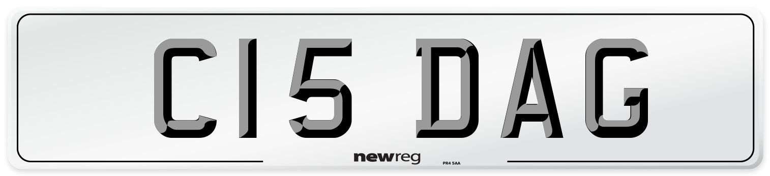 C15 DAG Number Plate from New Reg